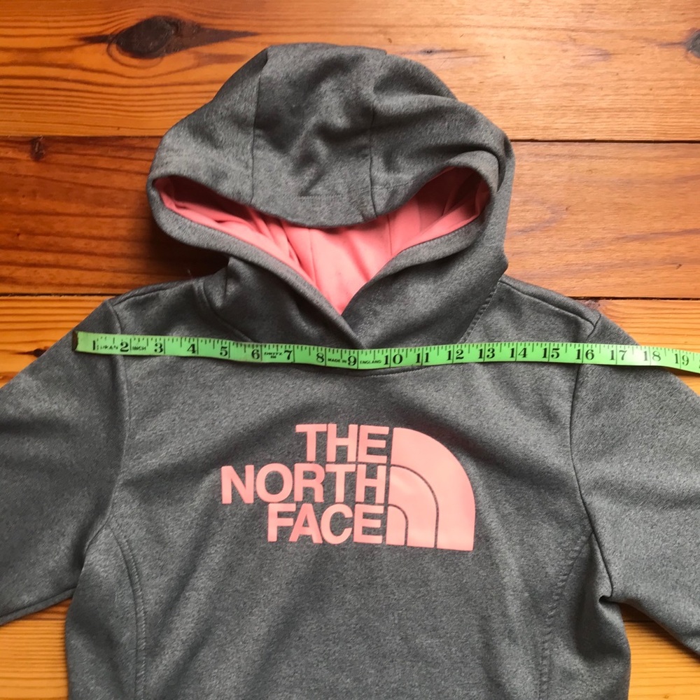 North Face Gray Pink Hoodie, EUC, M - Picture 6 of 13